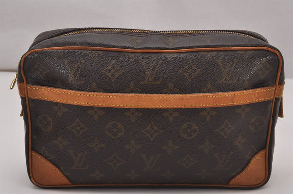 Authentic Louis Vuitton Monogram Compiegne 28 Clutch Hand Bag M51845 LV 9836I
