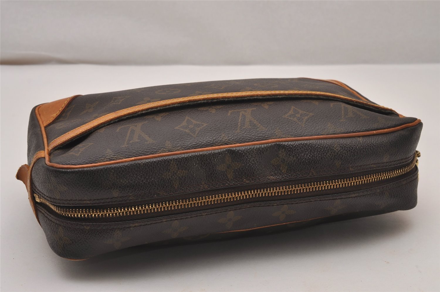 Authentic Louis Vuitton Monogram Compiegne 28 Clutch Hand Bag M51845 LV 9836I