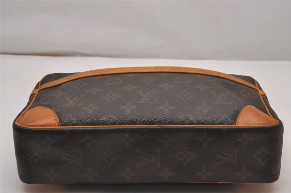 Authentic Louis Vuitton Monogram Compiegne 28 Clutch Hand Bag M51845 LV 9836I
