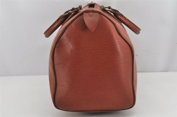 Authentic Louis Vuitton Epi Speedy 30 Hand Boston Bag Brown M43003 LV 9836J