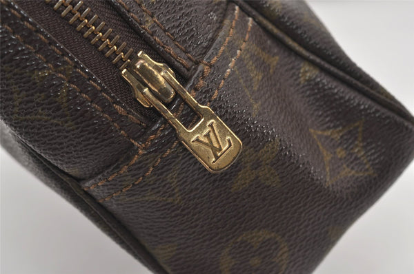 Auth Louis Vuitton Monogram Trousse Toilette 28 Clutch Hand Bag M47522 LV 9837I