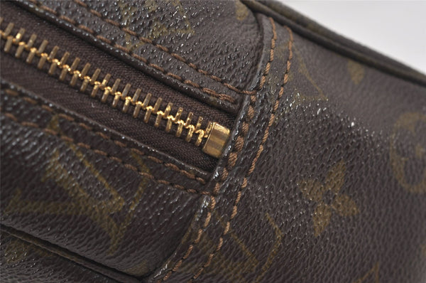 Auth Louis Vuitton Monogram Trousse Toilette 28 Clutch Hand Bag M47522 LV 9837I