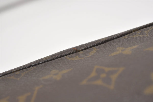 Auth Louis Vuitton Monogram Trousse Toilette 28 Clutch Hand Bag M47522 LV 9837I