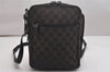 Authentic GUCCI Shoulder Cross Body Bag GG Canvas Leather 0181612 Black 9838J
