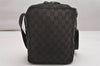 Authentic GUCCI Shoulder Cross Body Bag GG Canvas Leather 0181612 Black 9838J