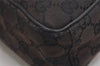 Authentic GUCCI Shoulder Cross Body Bag GG Canvas Leather 0181612 Black 9838J