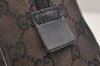 Authentic GUCCI Shoulder Cross Body Bag GG Canvas Leather 0181612 Black 9838J