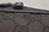 Authentic GUCCI Shoulder Cross Body Bag GG Canvas Leather 0181612 Black 9838J