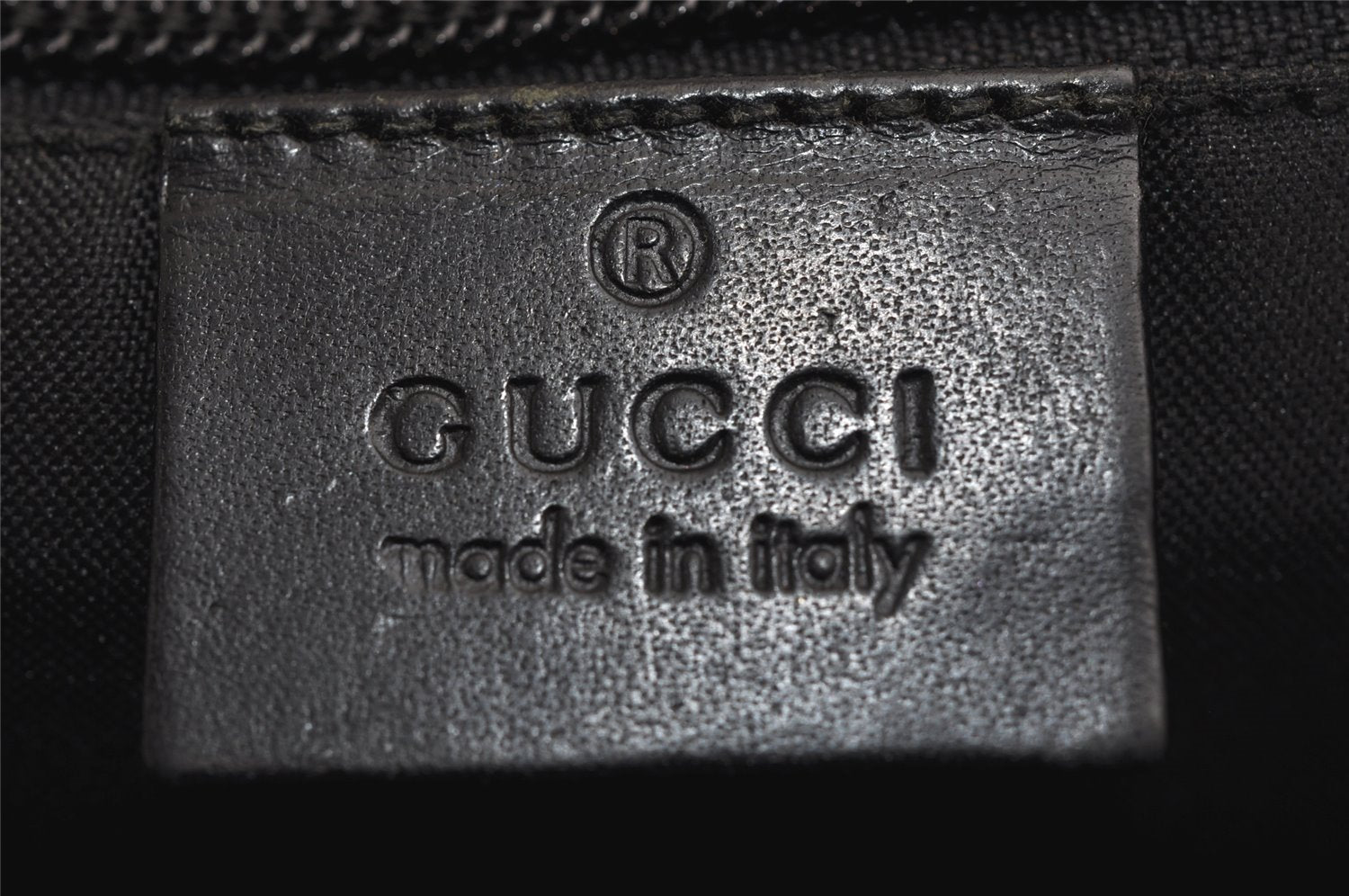 Authentic GUCCI Shoulder Cross Body Bag GG Canvas Leather 0181612 Black 9838J