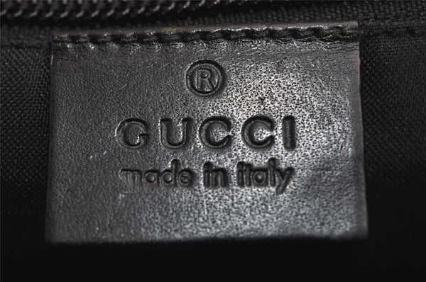 Authentic GUCCI Shoulder Cross Body Bag GG Canvas Leather 0181612 Black 9838J