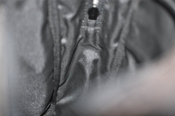 Authentic GUCCI Shoulder Cross Body Bag GG Canvas Leather 0181612 Black 9838J