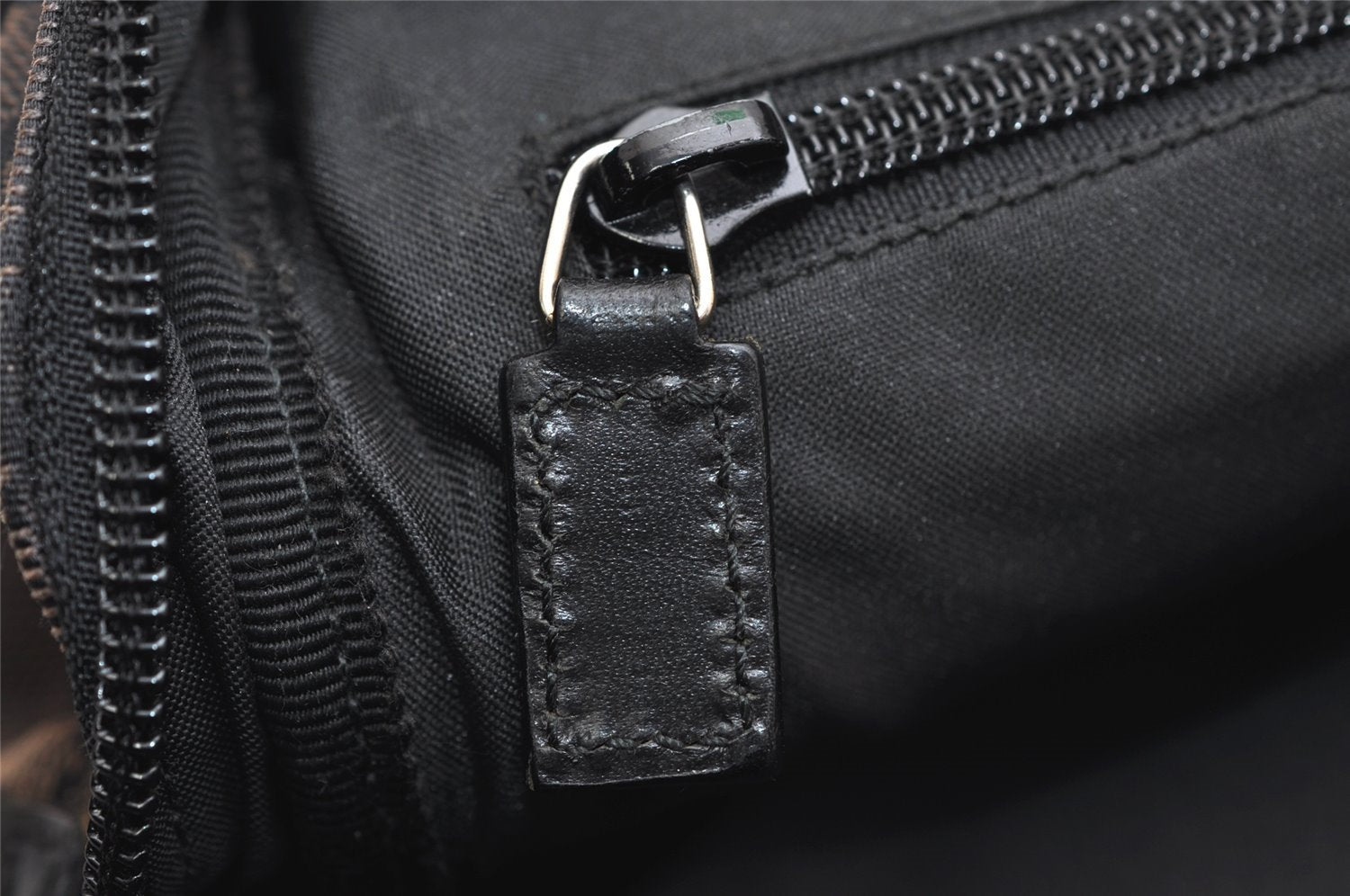 Authentic GUCCI Shoulder Cross Body Bag GG Canvas Leather 0181612 Black 9838J