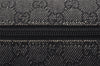 Authentic GUCCI Vintage Shoulder Bag Purse GG Canvas Leather 92697 Black 9839J