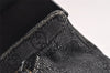 Authentic GUCCI Vintage Shoulder Bag Purse GG Canvas Leather 92697 Black 9839J