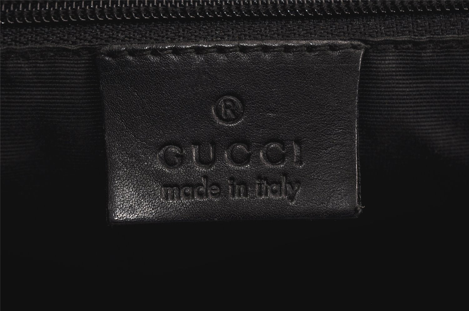 Authentic GUCCI Vintage Shoulder Bag Purse GG Canvas Leather 92697 Black 9839J