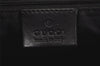 Authentic GUCCI Vintage Shoulder Bag Purse GG Canvas Leather 92697 Black 9839J