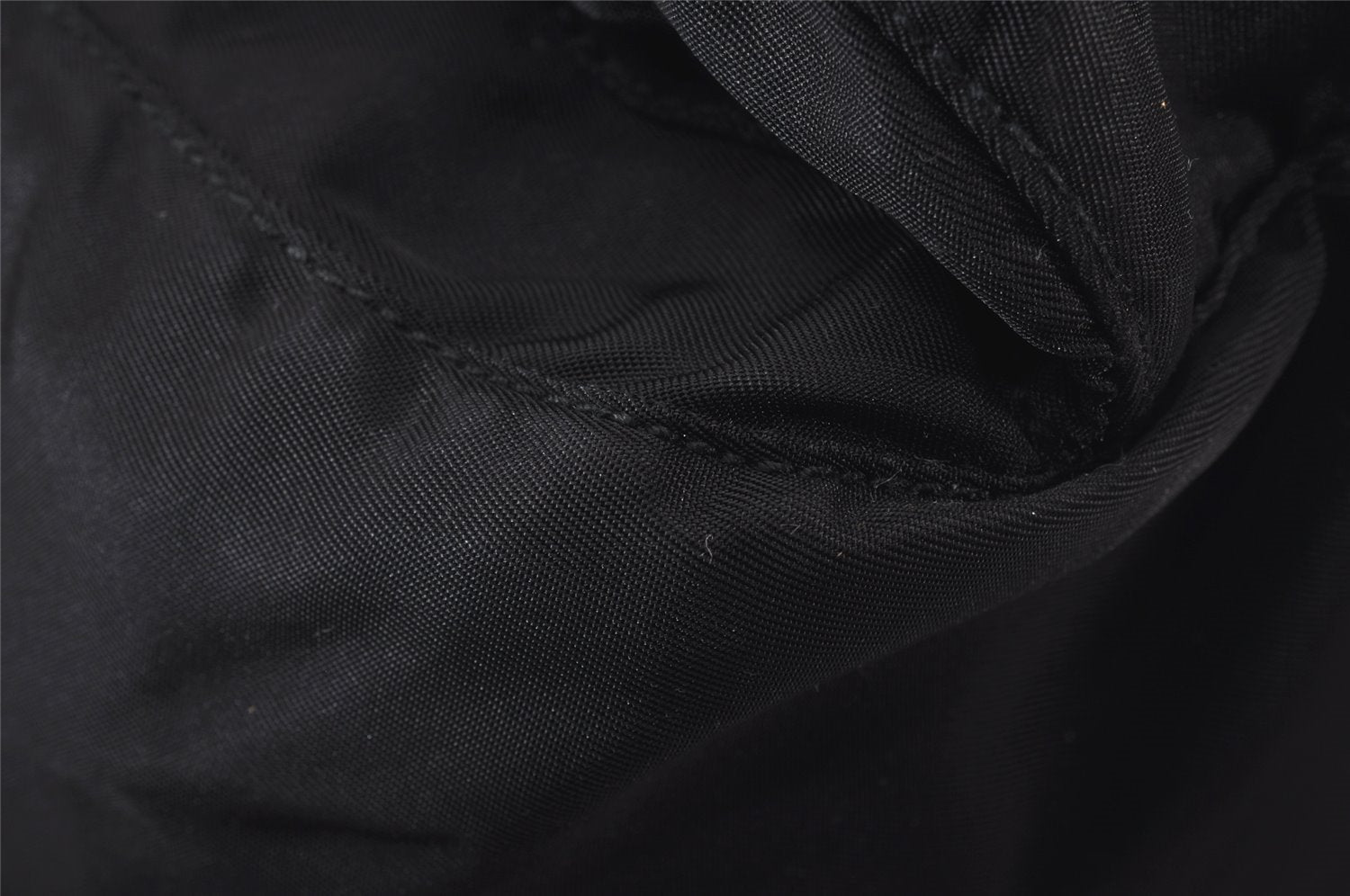 Authentic PRADA Nylon Tessuto Leather Shoulder Cross Body Bag Black 9840I