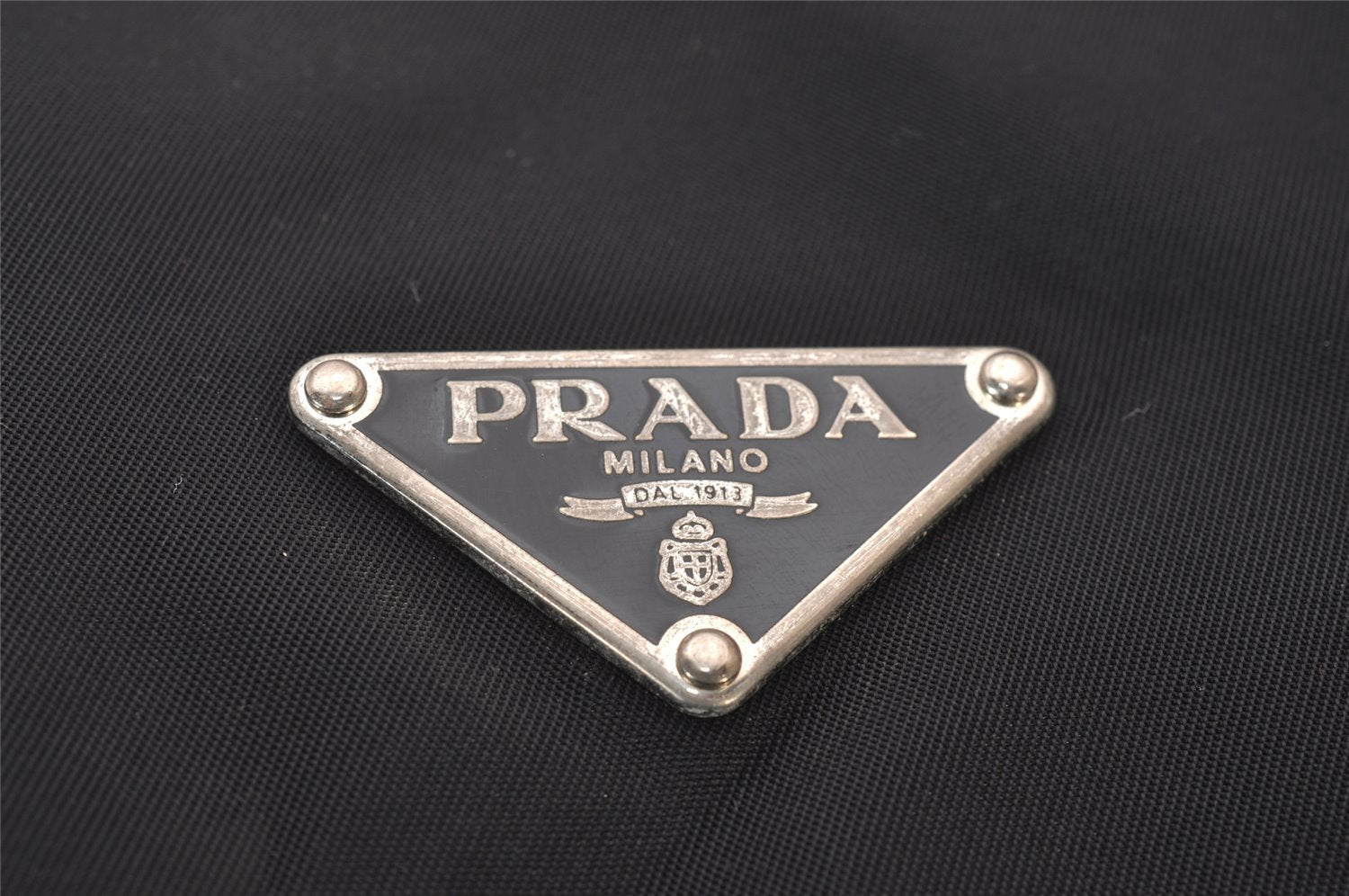 Authentic PRADA Nylon Tessuto Leather Shoulder Cross Body Bag Black 9840I