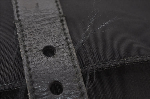 Authentic PRADA Nylon Tessuto Leather Shoulder Cross Body Bag Black 9840I