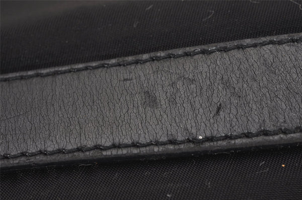 Authentic PRADA Nylon Tessuto Leather Shoulder Cross Body Bag Black 9840I