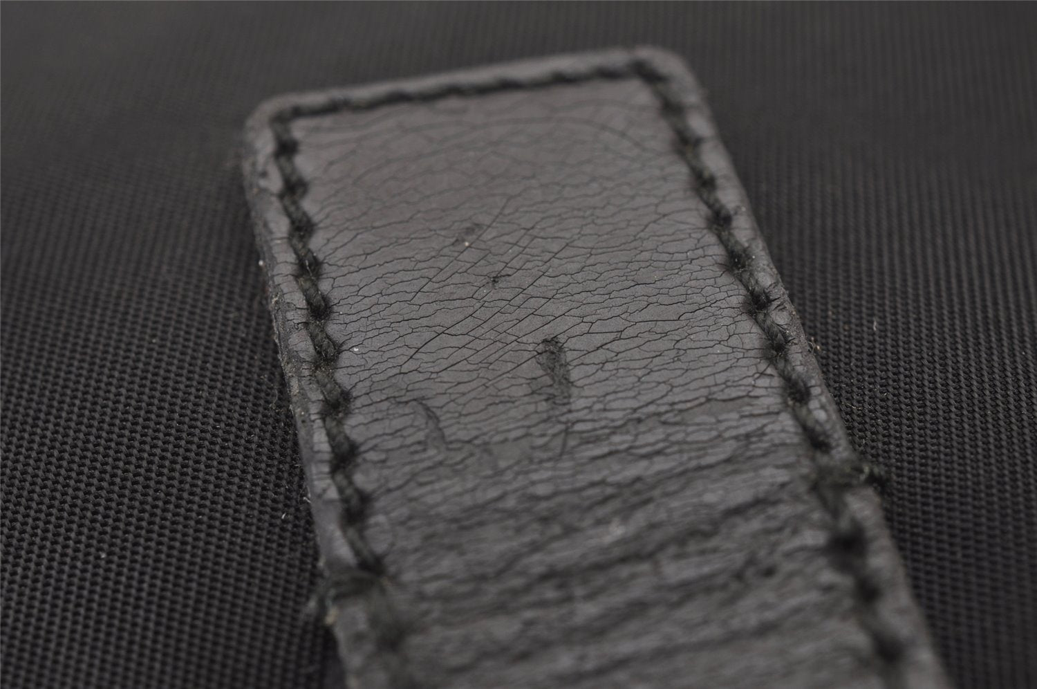 Authentic PRADA Nylon Tessuto Leather Shoulder Cross Body Bag Black 9840I