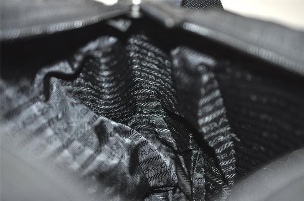 Authentic PRADA Nylon Tessuto Leather Shoulder Cross Body Bag Black 9840I