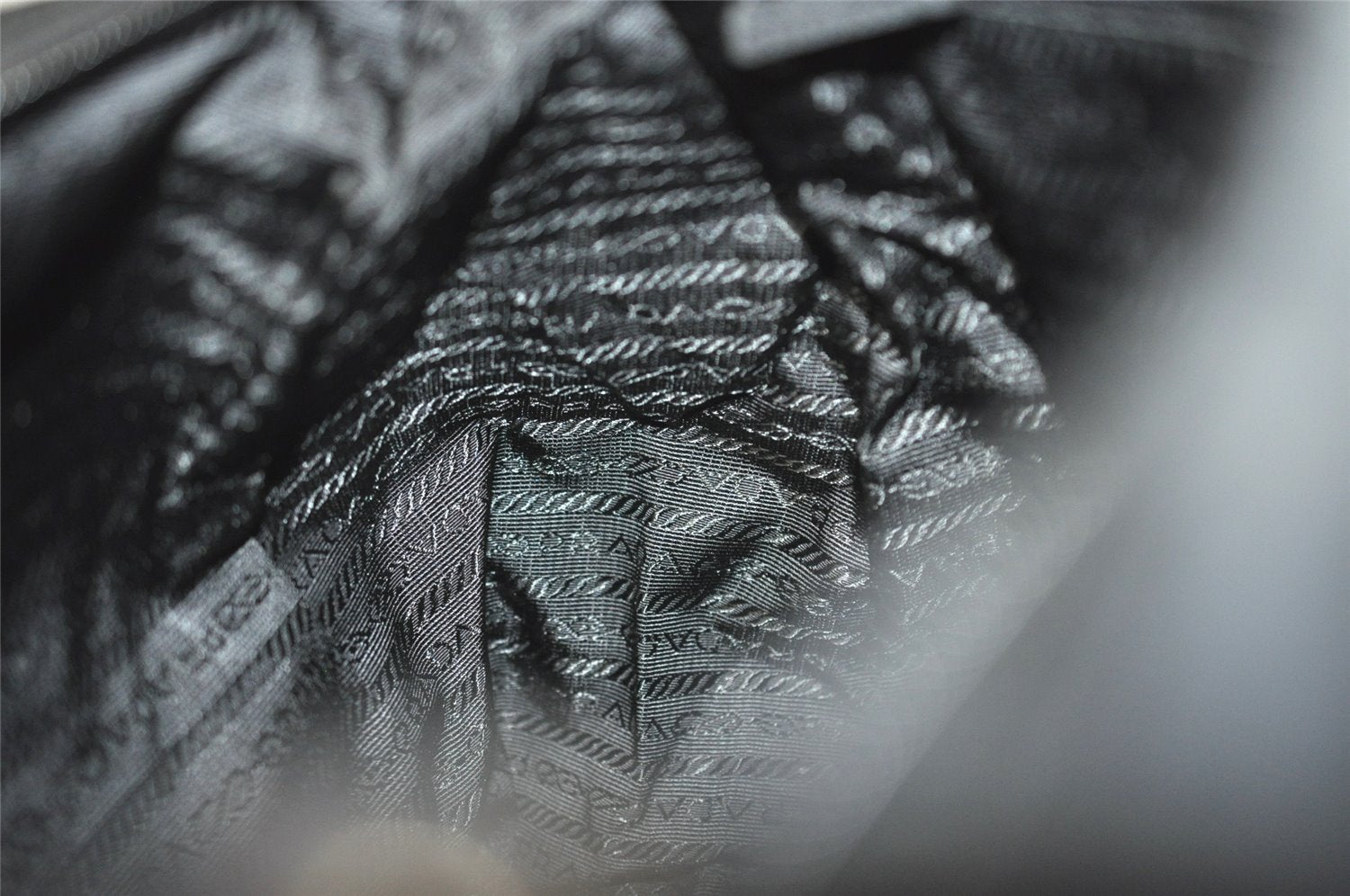 Authentic PRADA Nylon Tessuto Leather Shoulder Cross Body Bag Black 9840I