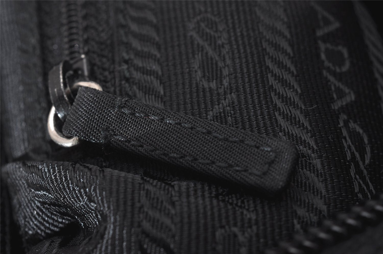 Authentic PRADA Nylon Tessuto Leather Shoulder Cross Body Bag Black 9840I