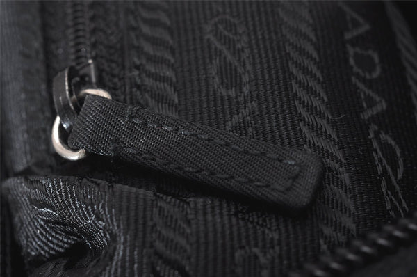 Authentic PRADA Nylon Tessuto Leather Shoulder Cross Body Bag Black 9840I