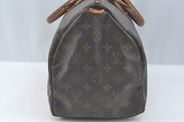 Authentic Louis Vuitton Monogram Speedy 35 Hand Boston Bag M41524 Junk 9841I