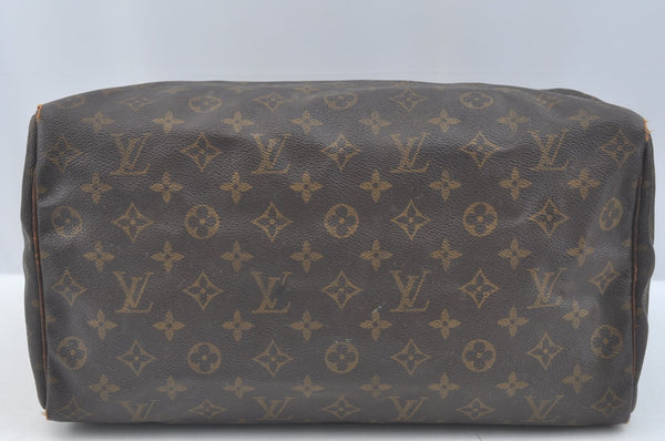Authentic Louis Vuitton Monogram Speedy 35 Hand Boston Bag M41524 Junk 9841I