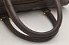 Authentic GUCCI Web Sherry Line Hand Boston Bag GG PVC Leather Brown 9841J