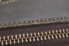 Authentic GUCCI Web Sherry Line Hand Boston Bag GG PVC Leather Brown 9841J