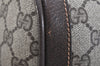 Authentic GUCCI Web Sherry Line Hand Boston Bag GG PVC Leather Brown 9841J