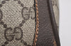 Authentic GUCCI Web Sherry Line Hand Boston Bag GG PVC Leather Brown 9841J