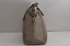 Authentic PRADA Vintage 2Way Shoulder Tote Bag Leather Gray 9843J