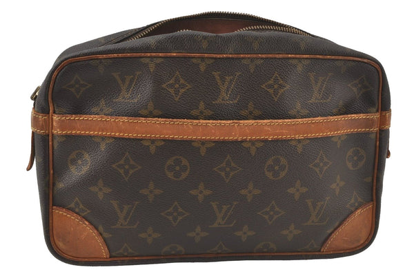 Authentic Louis Vuitton Monogram Compiegne 28 Clutch Hand Bag M51845 Junk 9844I