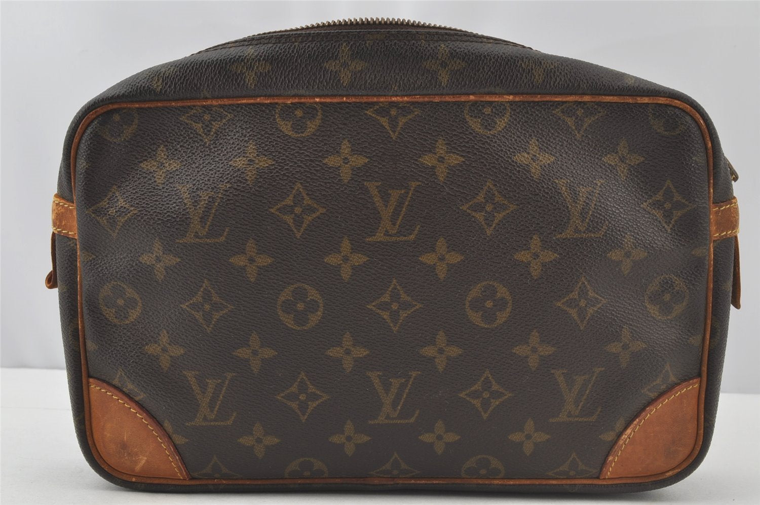 Authentic Louis Vuitton Monogram Compiegne 28 Clutch Hand Bag M51845 Junk 9844I