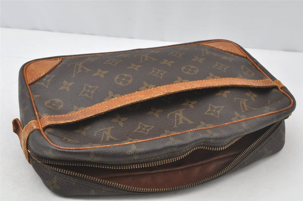 Authentic Louis Vuitton Monogram Compiegne 28 Clutch Hand Bag M51845 Junk 9844I