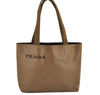 Authentic PRADA Vintage Leather Nappa Shoulder Tote Bag Brown 9844J