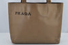 Authentic PRADA Vintage Leather Nappa Shoulder Tote Bag Brown 9844J