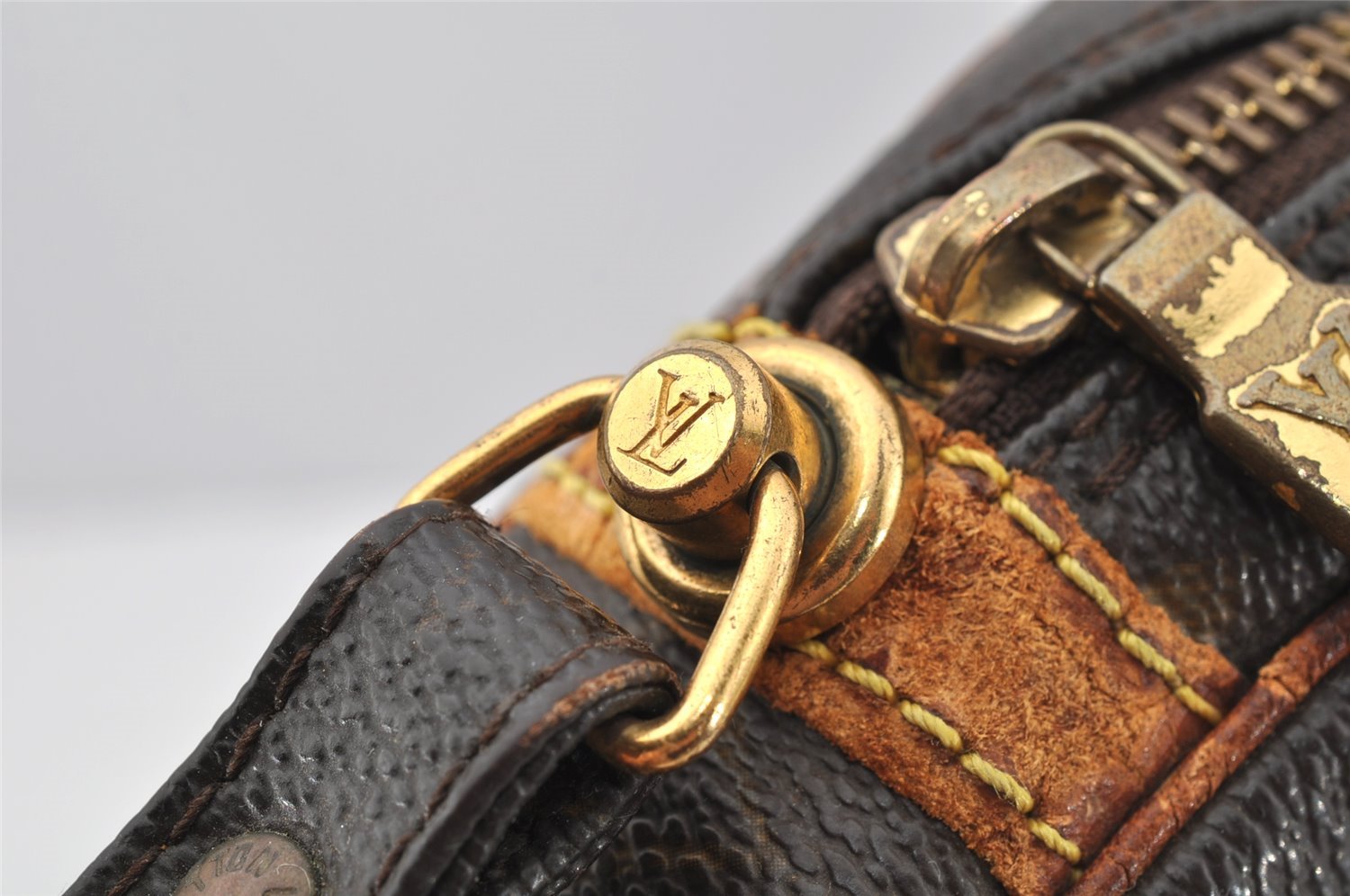 Authentic Louis Vuitton Monogram Marly Dragonne GM M51825 Clutch Hand Bag 9845I