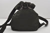 Authentic PRADA Vintage Nylon Tessuto Leather Drawstring Backpack Green 9846I