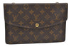 Auth Louis Vuitton Monogram Pochette Double Rabat Shoulder Bag M51815 LV 9847I