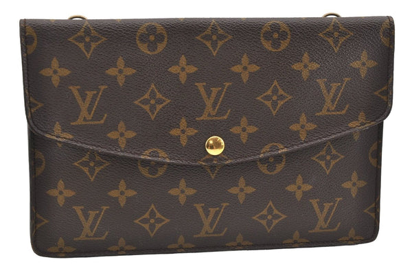 Auth Louis Vuitton Monogram Pochette Double Rabat Shoulder Bag M51815 LV 9847I