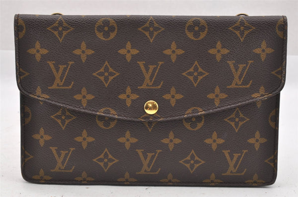 Auth Louis Vuitton Monogram Pochette Double Rabat Shoulder Bag M51815 LV 9847I