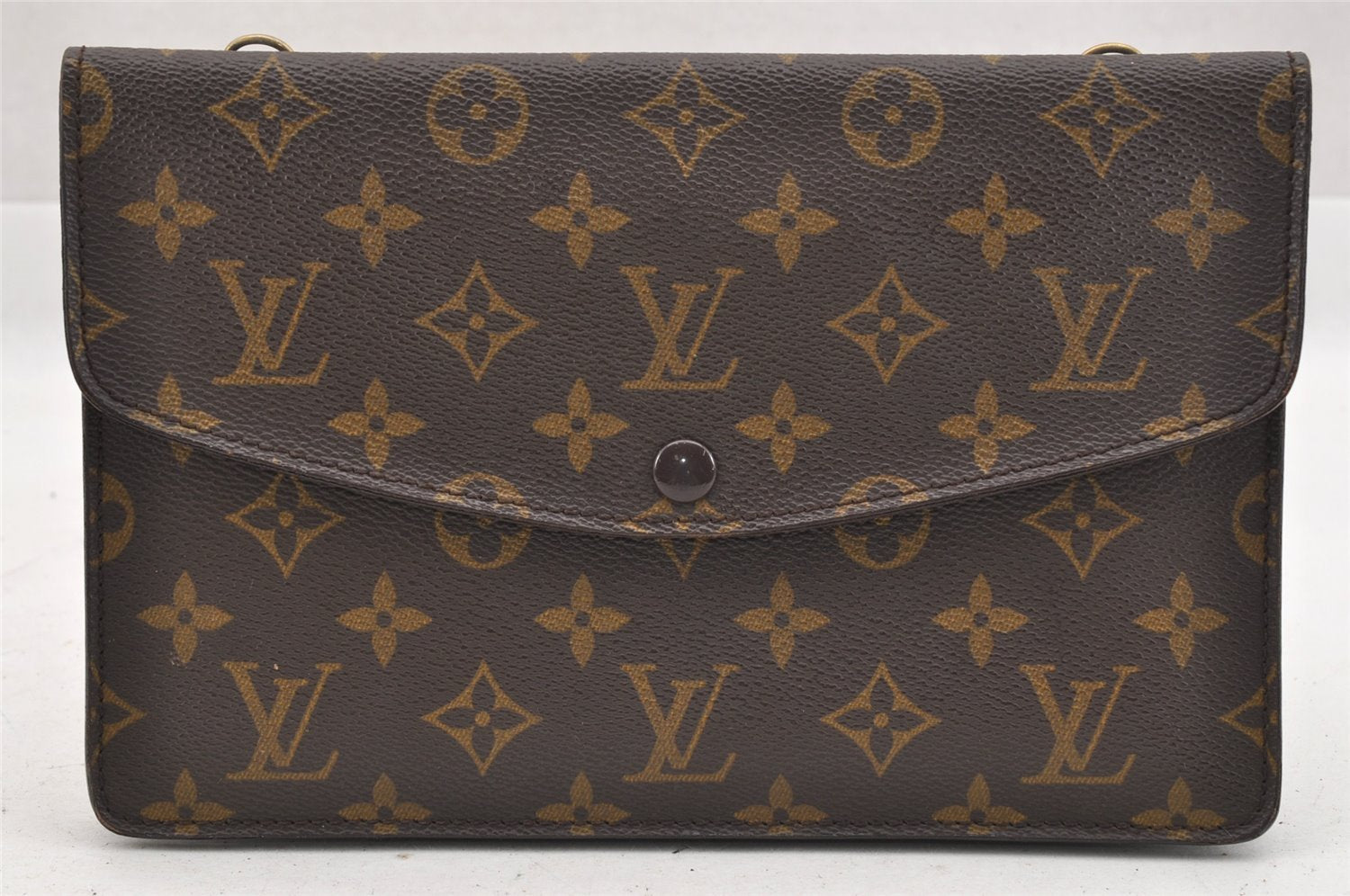 Auth Louis Vuitton Monogram Pochette Double Rabat Shoulder Bag M51815 LV 9847I