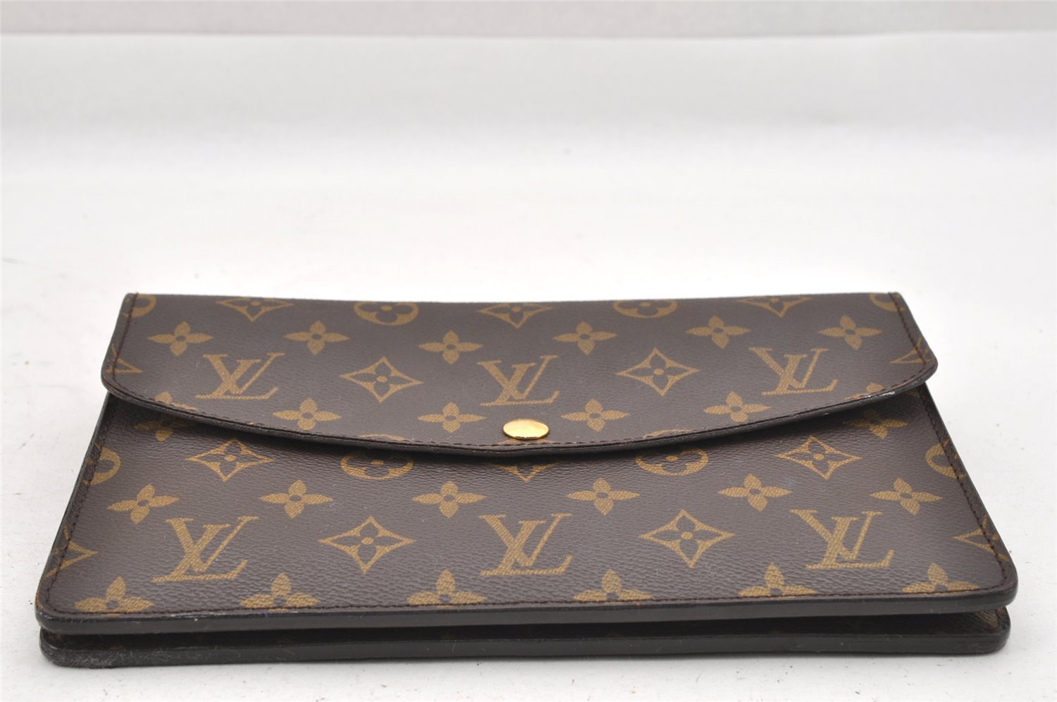 Auth Louis Vuitton Monogram Pochette Double Rabat Shoulder Bag M51815 LV 9847I