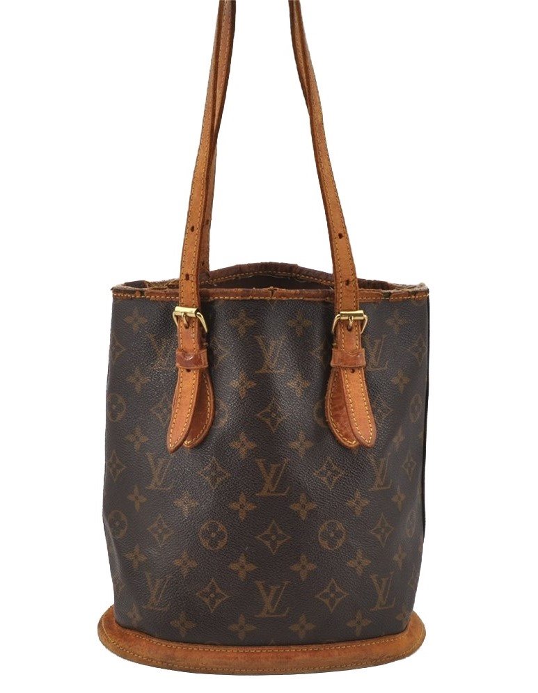 Authentic Louis Vuitton Monogram Bucket PM Shoulder Tote Bag M42238 LV 9848I