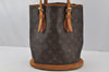 Authentic Louis Vuitton Monogram Bucket PM Shoulder Tote Bag M42238 LV 9848I